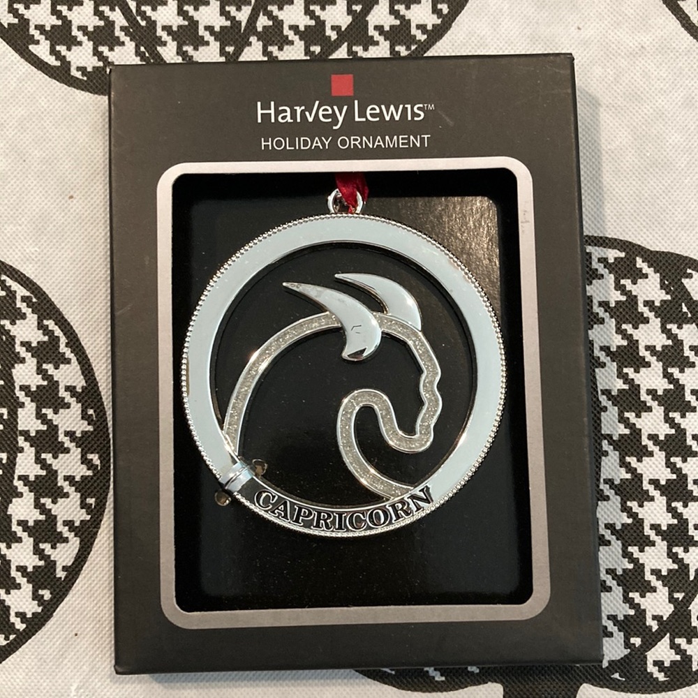 Capricorn Holiday Ornament Silver